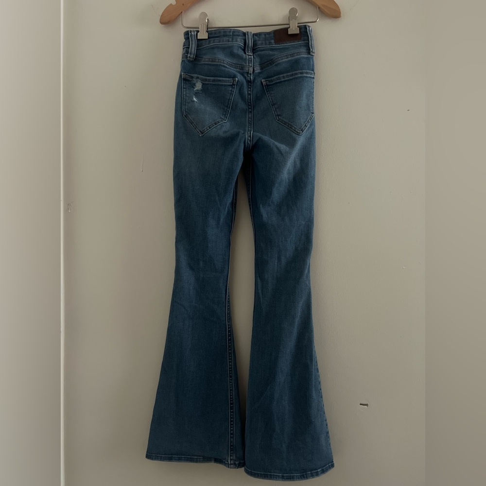 Hollister Blue Distressed Flare Jeans - Picture 2 of 3